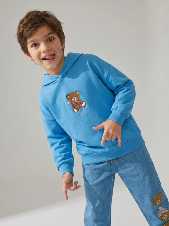Zdjęcie produktu Sinsay - Bluza hoodie z nadrukiem misia - Inny