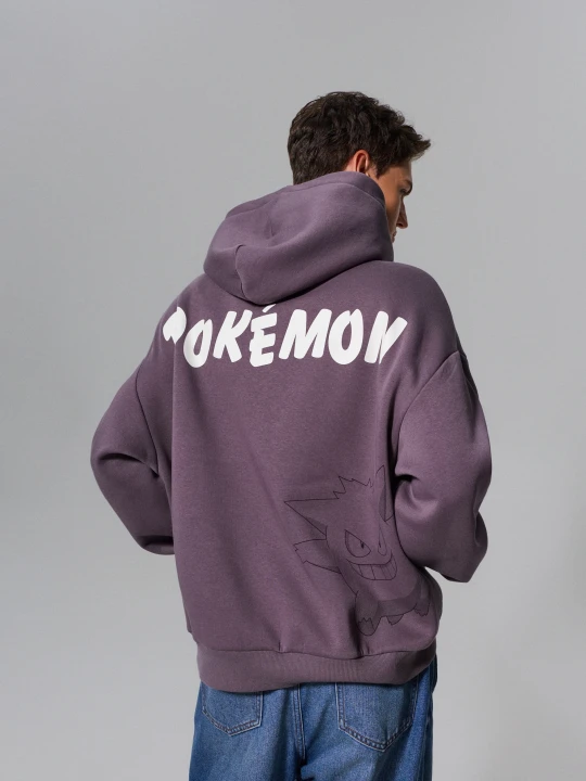 Zdjęcie produktu Sinsay - Bluza hoodie z nadrukiem Pokemon - fioletowy