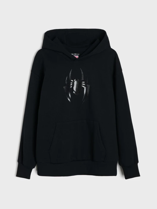 Zdjęcie produktu Sinsay - Bluza hoodie z nadrukiem Spider-Man - czarny