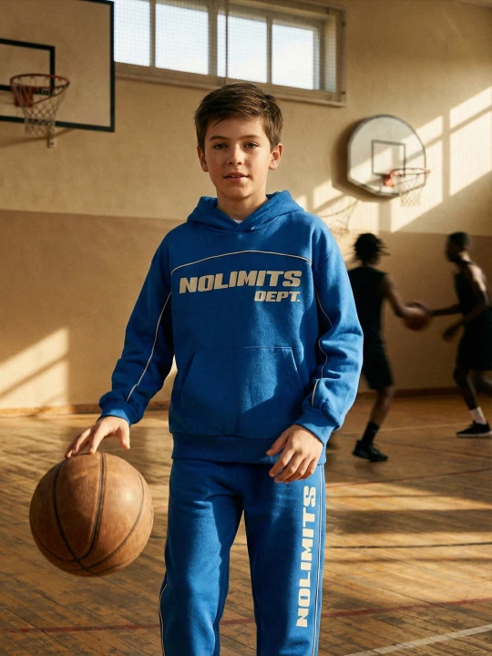 Zdjęcie produktu Sinsay - Bluza hoodie z napisem - niebieski
