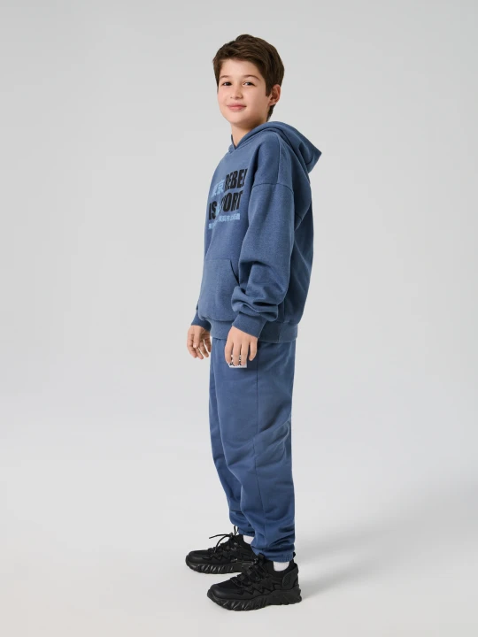 Zdjęcie produktu Sinsay - Bluza hoodie z napisem - niebieski