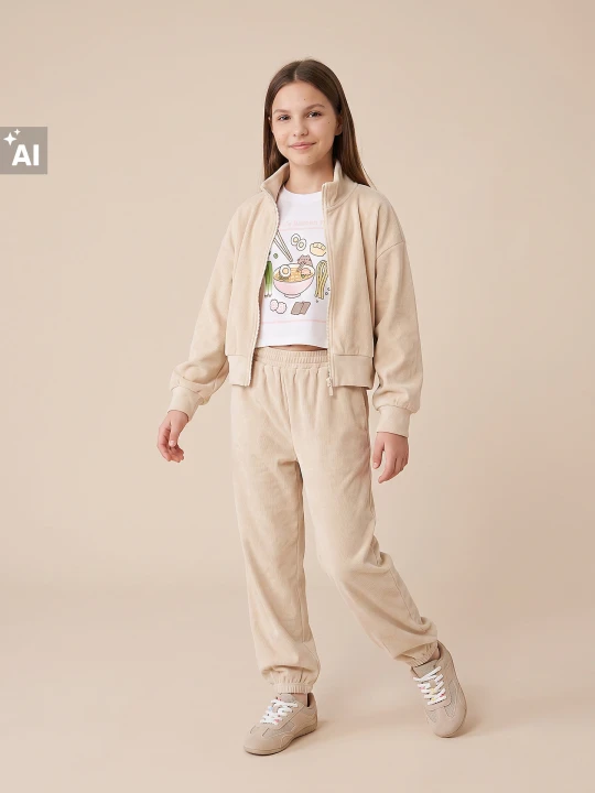 Zdjęcie produktu Sinsay - Bluza oversize ze ściągaczami - beżowy