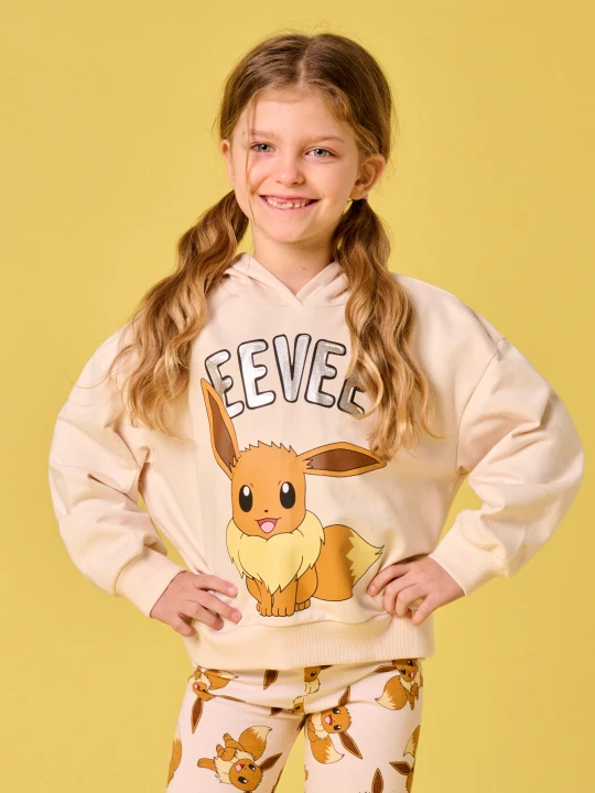 Zdjęcie produktu Sinsay - Bluza hoodie z nadrukiem Pokémon - beżowy