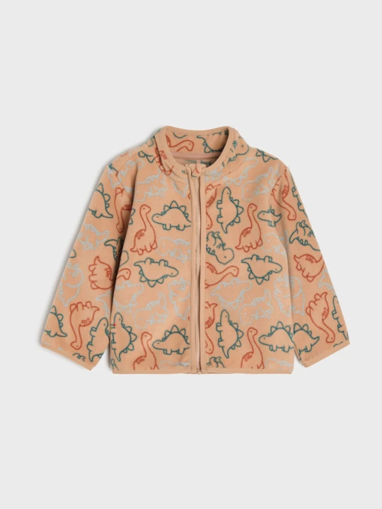 Zdjęcie produktu Sinsay - Bluza polarowa z motywem dinozaurów - beżowy