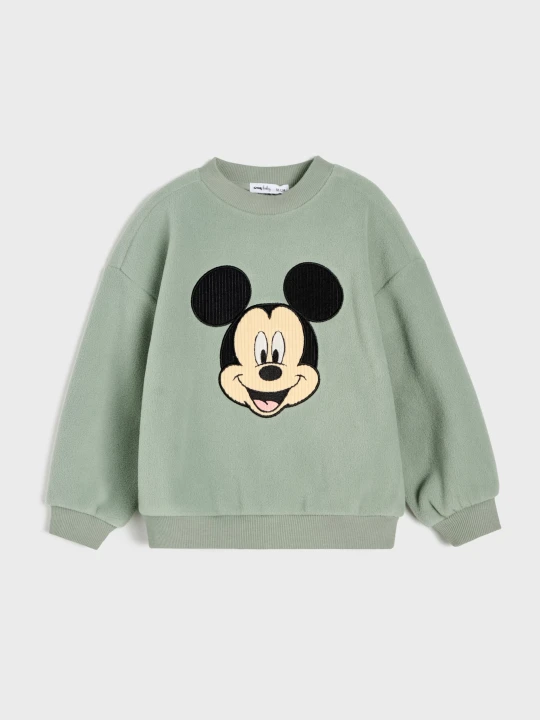 Zdjęcie produktu Sinsay - Bluza polarowa z naszywką Mickey Mouse - zielony