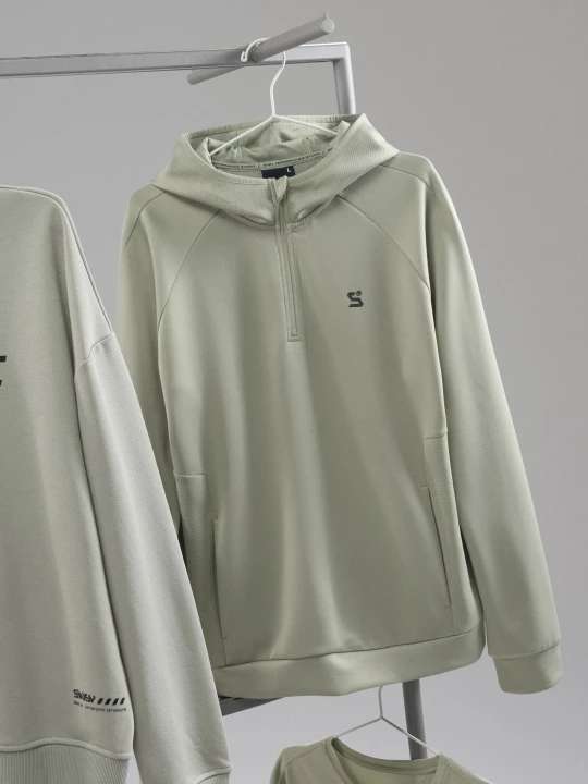 Zdjęcie produktu Sinsay - Bluza sportowa z kapturem SNSY PERFORMANCE - zielony