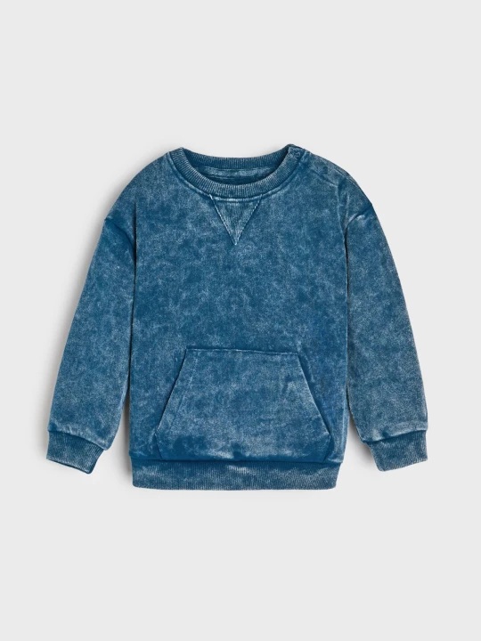 Zdjęcie produktu Sinsay - Bluza z efektem sprania - granatowy