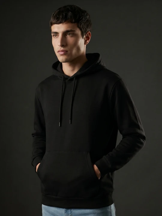 Zdjęcie produktu Sinsay - Bluza z kapturem basic - czarny