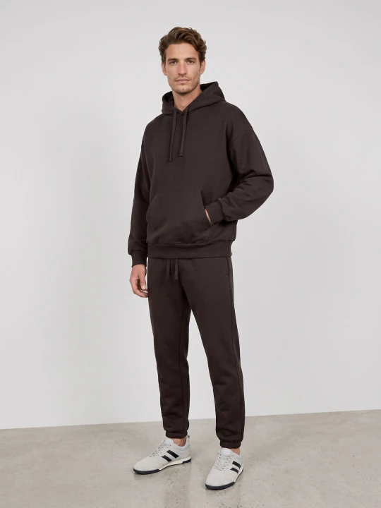 Zdjęcie produktu Sinsay - Bluza z kapturem comfort fit z domieszką bawełny - brązowy