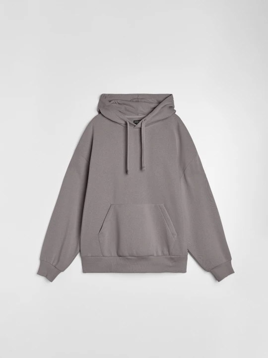 Zdjęcie produktu Sinsay - Bluza z kapturem comfort fit z domieszką bawełny - szary