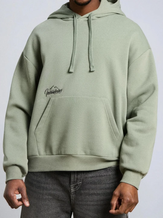 Zdjęcie produktu Sinsay - Bluza z kapturem Comfort Fit z haftem - zielony