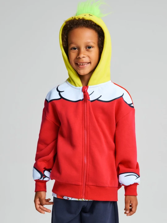 Zdjęcie produktu Sinsay - Bluza z kapturem Grinch - czerwony