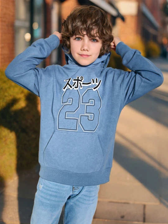 Zdjęcie produktu Sinsay - Bluza z kapturem - mid blue