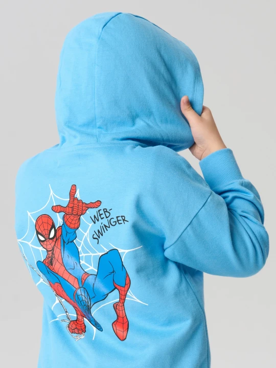 Zdjęcie produktu Sinsay - Bluza z kapturem z nadrukiem na plecach Spider-Man - niebieski