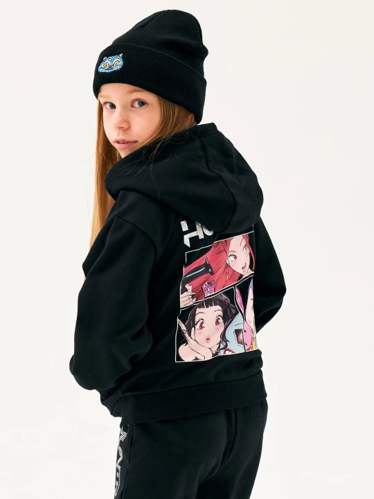 Zdjęcie produktu Sinsay - Bluza z nadrukiem na plecach K-Pop Demon Hunters - czarny