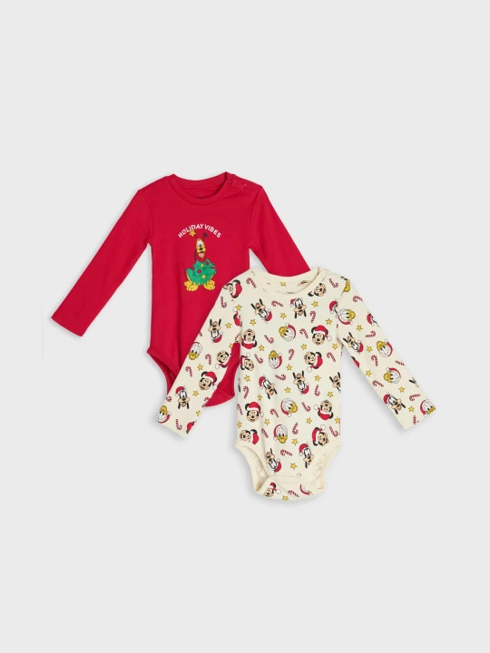 Zdjęcie produktu Sinsay - Body 2 pack Mickey Mouse - czerwony