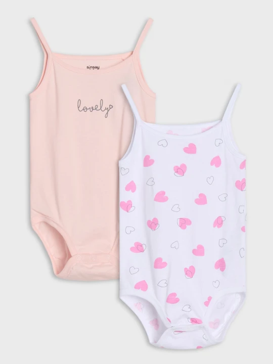 Zdjęcie produktu Sinsay - Body na ramiączkach 2 pack - biały