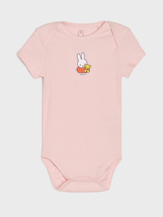 Zdjęcie produktu Sinsay - Body z prążkowanej dzianiny i ozdobnym haftem Miffy - różowy