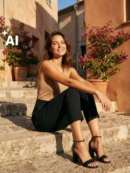 Zdjęcie produktu Sinsay - Cygaretki slim fit z wysokim stanem z domieszką wiskozy - czarny