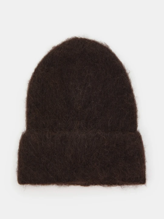 Zdjęcie produktu Sinsay - Czapka beanie z domieszką wełny i alpaki - brązowy