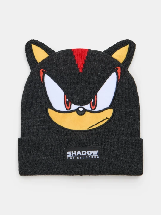 Zdjęcie produktu Sinsay - Czapka beanie z elementami 3D Sonic the Hedgehog - szary