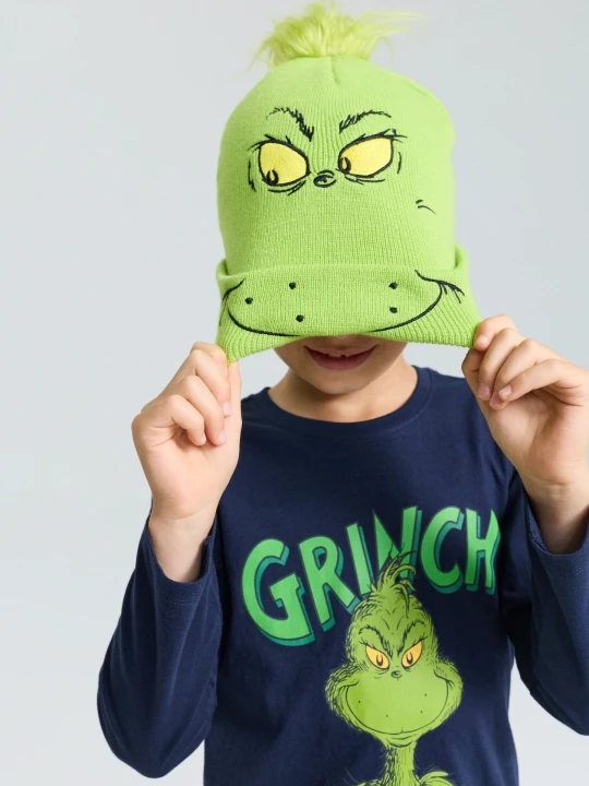 Zdjęcie produktu Sinsay - Czapka beanie z haftem Grinch - zielony