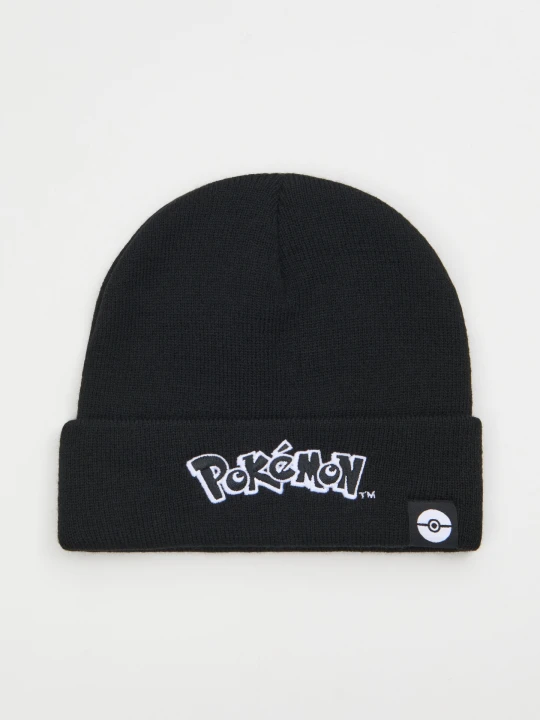 Zdjęcie produktu Sinsay - Czapka beanie z haftem Pokémon - czarny