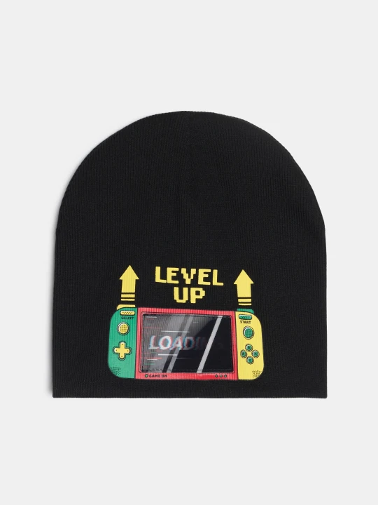 Zdjęcie produktu Sinsay - Czapka beanie z motywem gamingowym - czarny