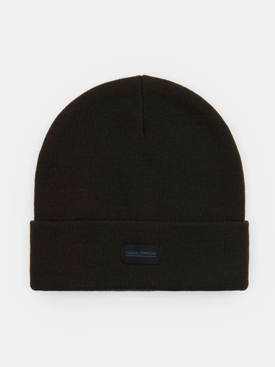 Zdjęcie produktu Sinsay - Czapka beanie z naszywką - brązowy
