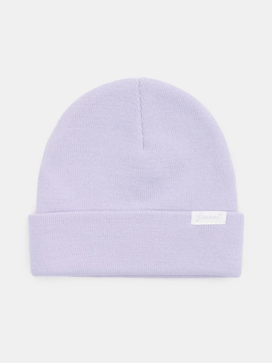 Zdjęcie produktu Sinsay - Czapka beanie z naszywką - fioletowy