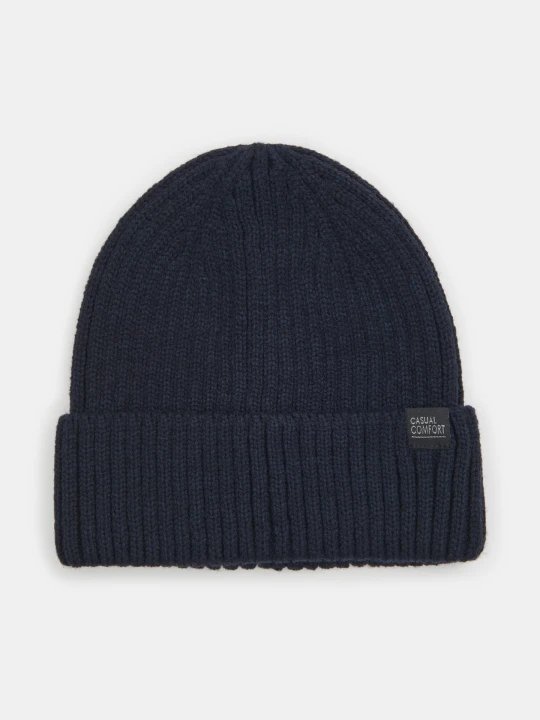 Zdjęcie produktu Sinsay - Czapka beanie z naszywką - granatowy