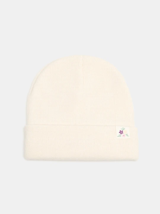 Zdjęcie produktu Sinsay - Czapka beanie z naszywką - kremowy