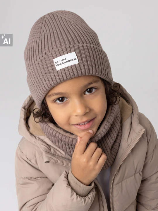 Zdjęcie produktu Sinsay - Czapka beanie z wiskozą i naszywką - beżowy