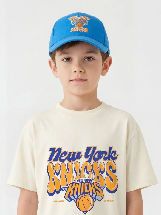 Zdjęcie produktu Sinsay - Czapka z daszkiem z haftem New York Knicks NBA - niebieski
