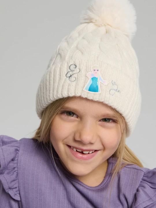 Zdjęcie produktu Sinsay - Czapka z pomponem Frozen - kremowy
