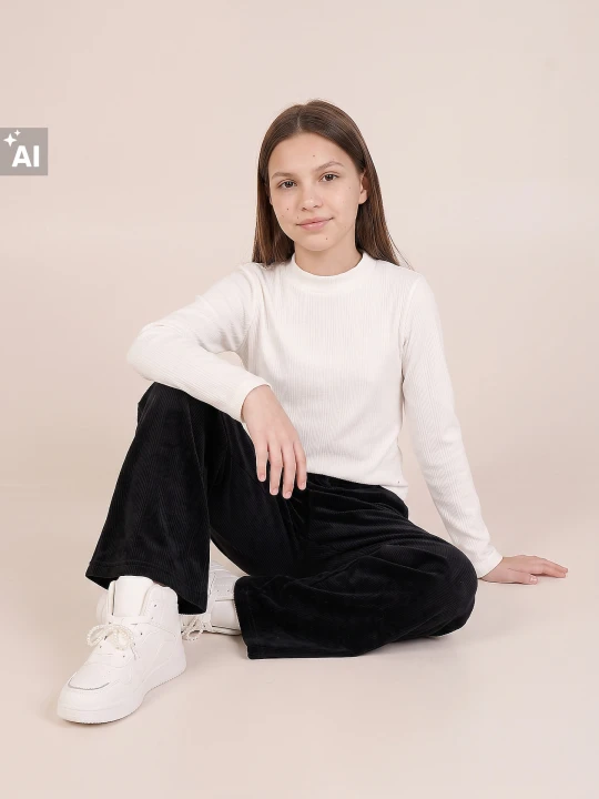 Zdjęcie produktu Sinsay - Dzianinowe spodnie wide leg - czarny