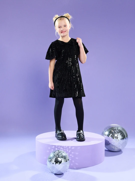 Zdjęcie produktu Sinsay - Elegancka sukienka mini z połyskiem - czarny