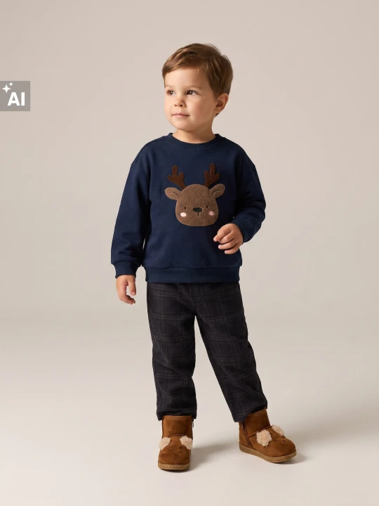 Zdjęcie produktu Sinsay - Eleganckie spodnie chino w kratę z domieszką wiskozy - granatowy