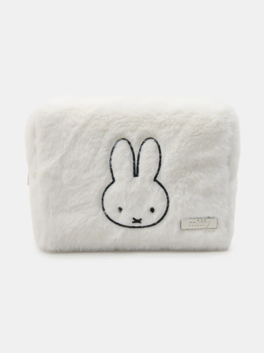 Zdjęcie produktu Sinsay - Futrzana kosmetyczka z haftem Miffy - biały