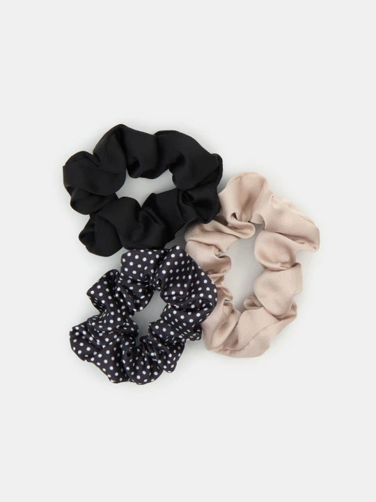 Zdjęcie produktu Sinsay - Gumki do włosów scrunchie 3 pack - wielobarwny