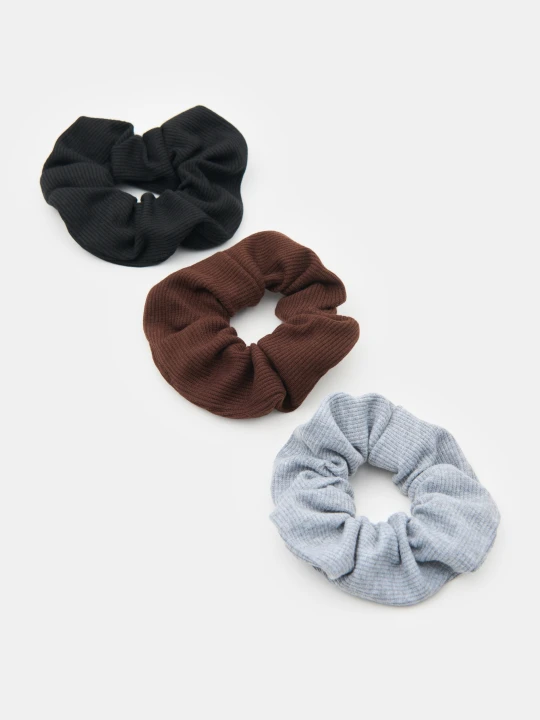 Zdjęcie produktu Sinsay - Gumki do włosów scrunchie 3 pack - wielobarwny