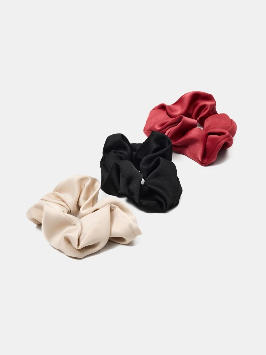 Zdjęcie produktu Sinsay - Gumki do włosów scrunchie 3 pack - wielobarwny