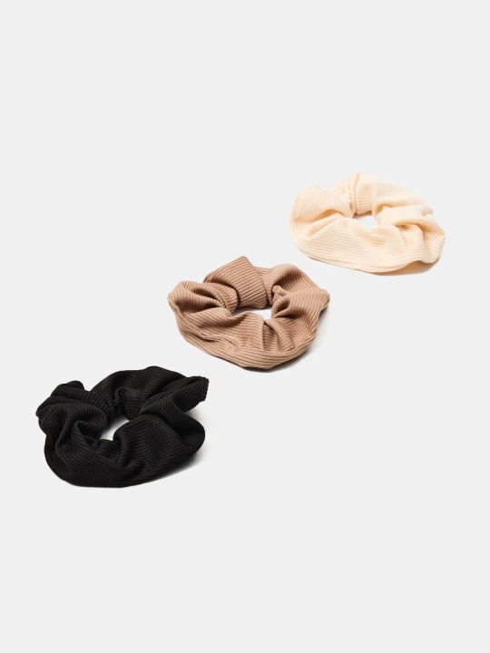 Zdjęcie produktu Sinsay - Gumki do włosów scrunchie 3 pack - wielobarwny