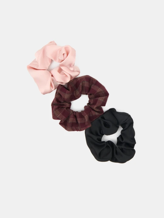 Zdjęcie produktu Sinsay - Gumki do włosów scrunchie 3 pack - wielobarwny