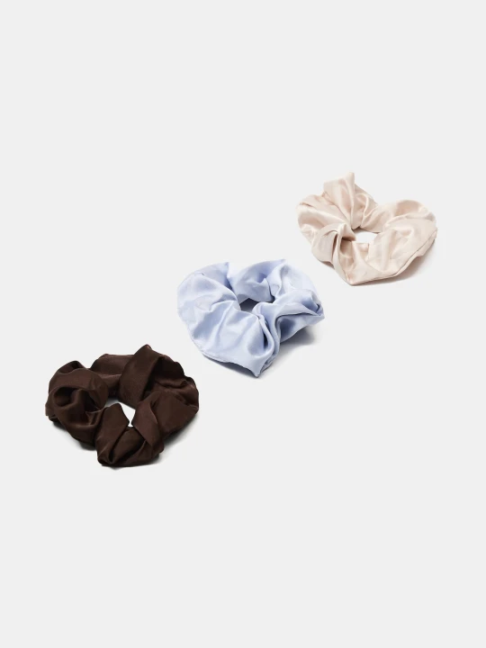 Zdjęcie produktu Sinsay - Gumki do włosów scrunchie 3 pack - wielobarwny