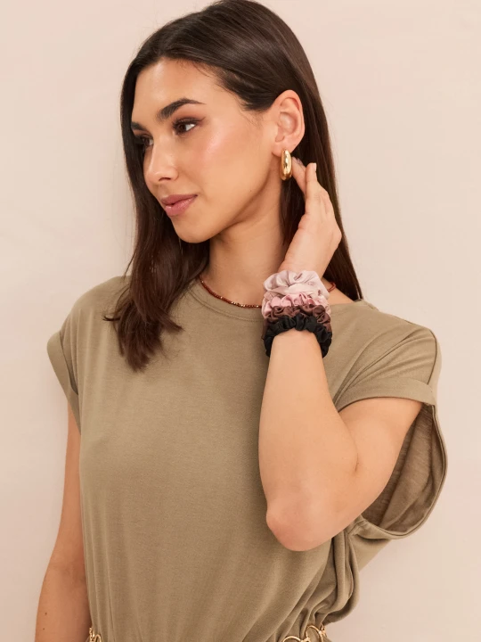 Zdjęcie produktu Sinsay - Gumki do włosów scrunchie 5 pack - wielobarwny