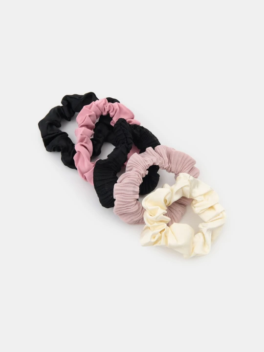 Zdjęcie produktu Sinsay - Gumki do włosów scrunchie 5 pack - wielobarwny