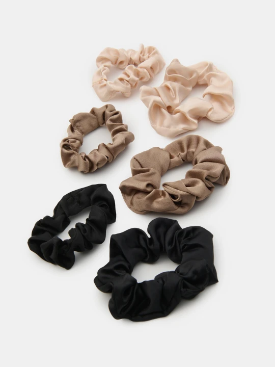 Zdjęcie produktu Sinsay - Gumki do włosów scrunchie 6 pack - wielobarwny