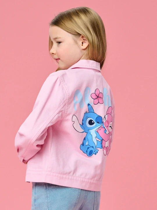 Zdjęcie produktu Sinsay - Jeansowa kurtka katana Lilo & Stitch - różowy