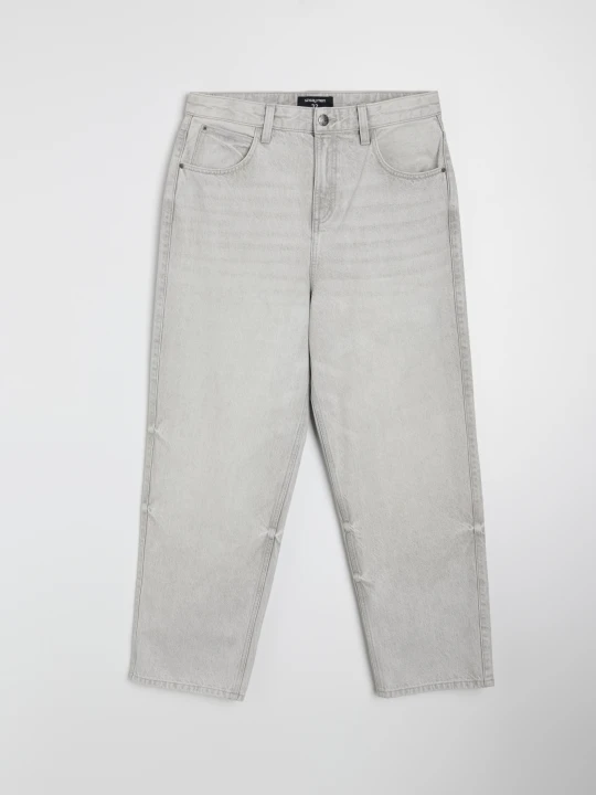 Zdjęcie produktu Sinsay - Jeansy baggy fit - kremowy